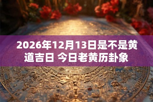 2026年12月13日是不是黄道吉日 今日老黄历卦象