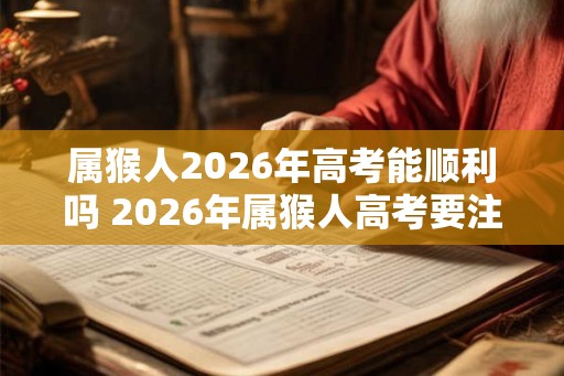 属猴人2026年高考能顺利吗 2026年属猴人高考要注意什么