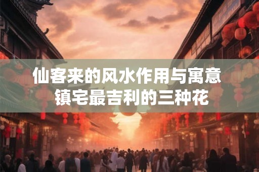 仙客来的风水作用与寓意  镇宅最吉利的三种花