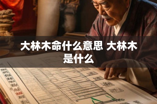 大林木命什么意思 大林木是什么 大林木命什么意思 大林木是什么