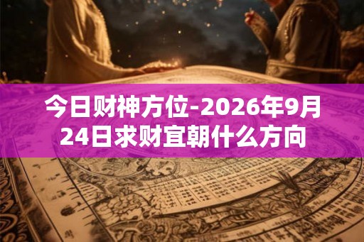 今日财神方位-2026年9月24日求财宜朝什么方向