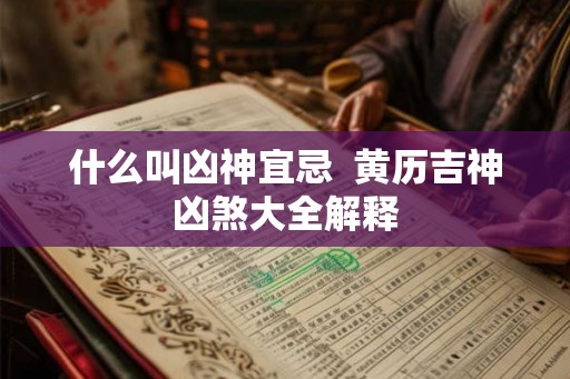 什么叫凶神宜忌  黄历吉神凶煞大全解释