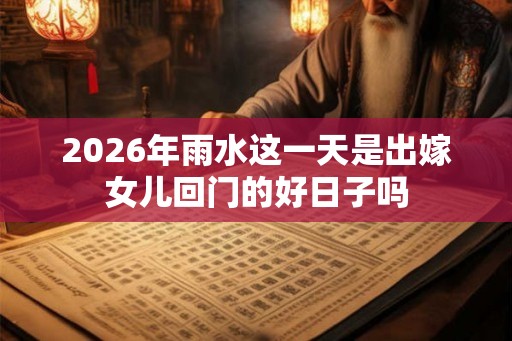 2026年雨水这一天是出嫁女儿回门的好日子吗