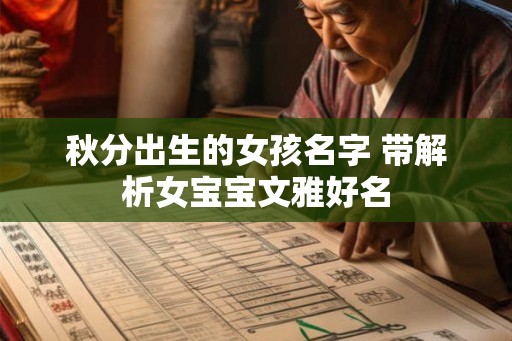 秋分出生的女孩名字 带解析女宝宝文雅好名