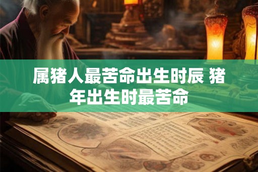 属猪人最苦命出生时辰 猪年出生时最苦命