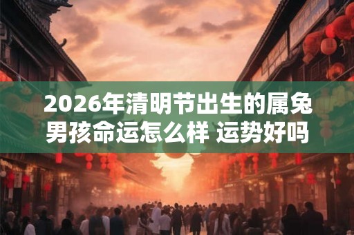 2026年清明节出生的属兔男孩命运怎么样 运势好吗