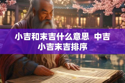 小吉和末吉什么意思 中吉小吉末吉排序 小吉和末吉什么意思 中吉小吉末吉排序