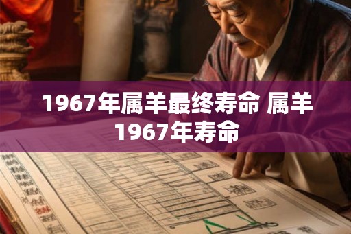 1967年属羊最终寿命 属羊1967年寿命