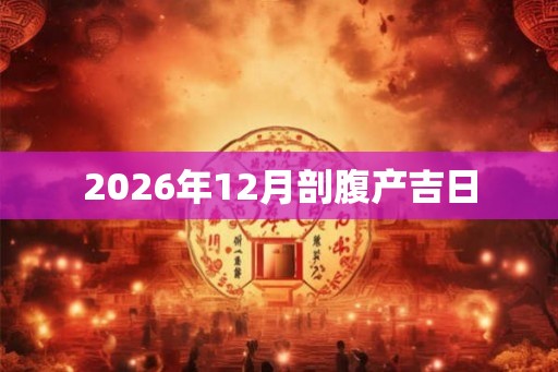 2026年12月剖腹产吉日