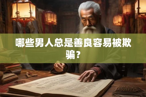 哪些男人总是善良容易被欺骗？