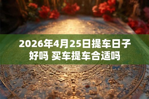 2026年4月25日提车日子好吗 买车提车合适吗