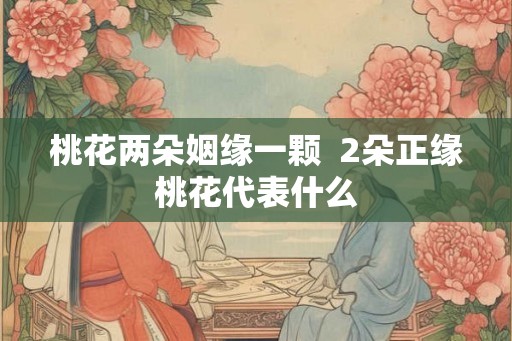 桃花两朵姻缘一颗  2朵正缘桃花代表什么