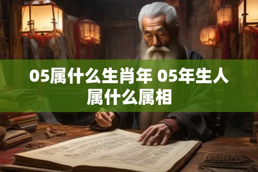 05属什么生肖年 05年生人属什么属相