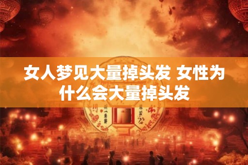 女人梦见大量掉头发 女性为什么会大量掉头发 女人梦见大量掉头发 女性为什么会大量掉头发