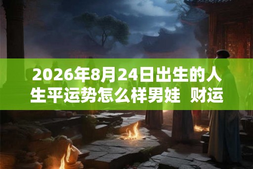 2026年8月24日出生的人生平运势怎么样男娃  财运如何