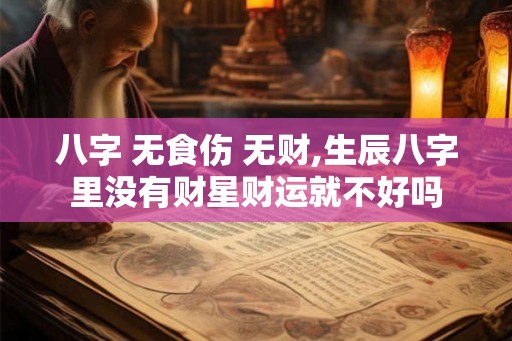 八字 无食伤 无财,生辰八字里没有财星财运就不好吗