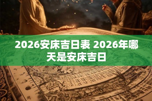 2026安床吉日表 2026年哪天是安床吉日