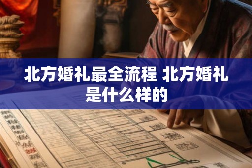 北方婚礼最全流程 北方婚礼是什么样的