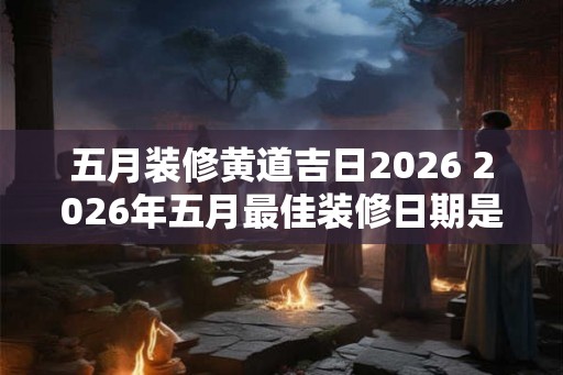 五月装修黄道吉日2026 2026年五月最佳装修日期是哪天