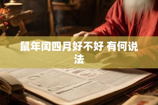 鼠年闰四月好不好 有何说法