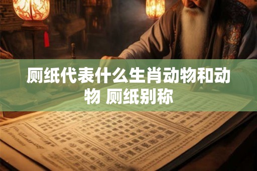 厕纸代表什么生肖动物和动物 厕纸别称