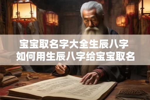 宝宝取名字大全生辰八字 如何用生辰八字给宝宝取名