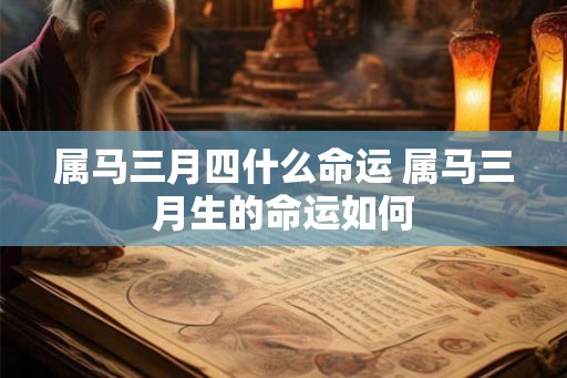 属马三月四什么命运 属马三月生的命运如何 属马三月四什么命运 属马三月生的命运如何