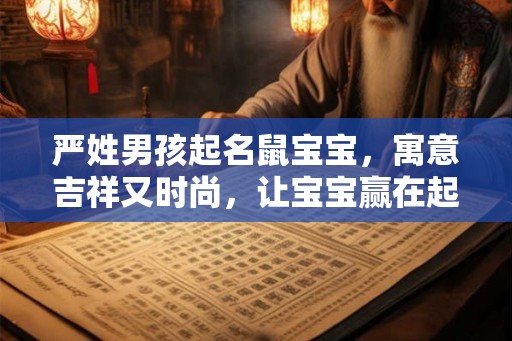 严姓男孩起名鼠宝宝，寓意吉祥又时尚，让宝宝赢在起跑线