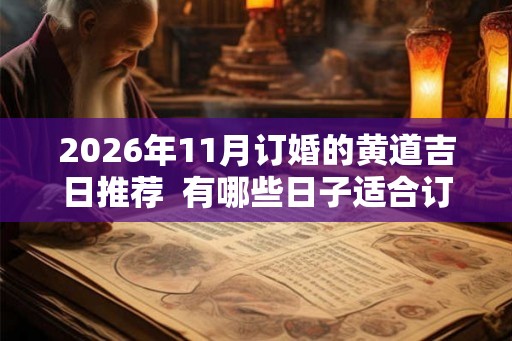 2026年11月订婚的黄道吉日推荐  有哪些日子适合订婚