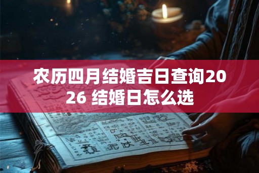 农历四月结婚吉日查询2026 结婚日怎么选 农历四月结婚吉日查询2026 结婚日怎么选