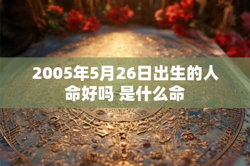 2005年5月26日出生的人命好吗 是什么命