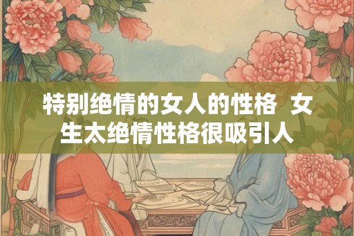 特别绝情的女人的性格  女生太绝情性格很吸引人