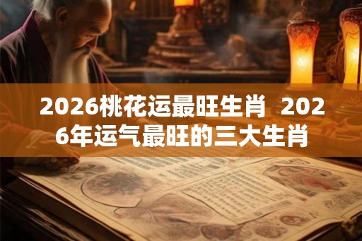2026桃花运最旺生肖  2026年运气最旺的三大生肖