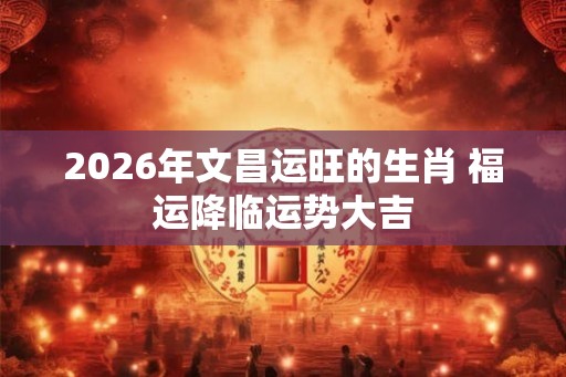 2026年文昌运旺的生肖 福运降临运势大吉