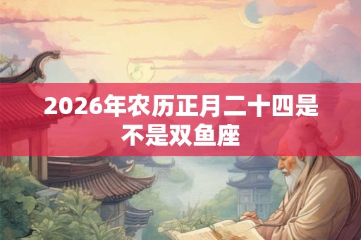 2026年农历正月二十四是不是双鱼座