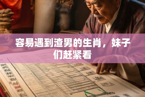 容易遇到渣男的生肖，妹子们赶紧看