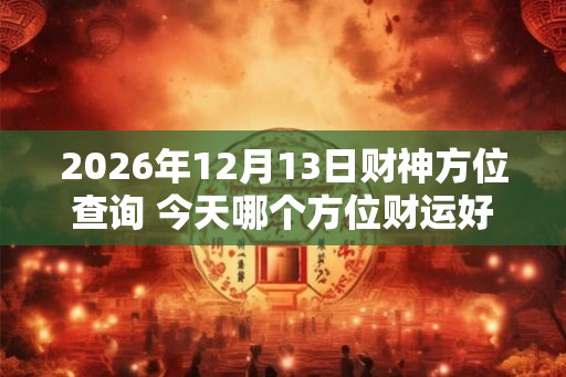 2026年12月13日财神方位查询 今天哪个方位财运好 2026年12月13日财神方位查询 今天哪个方位财运好