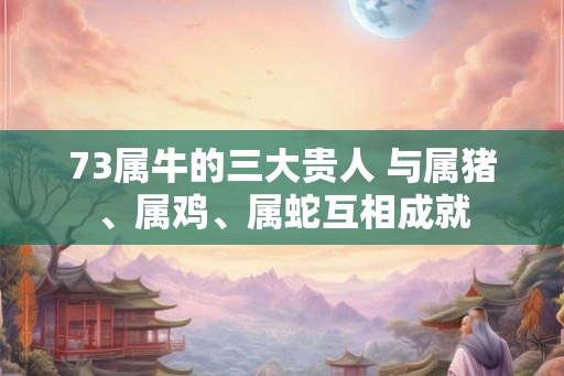 73属牛的三大贵人 与属猪、属鸡、属蛇互相成就