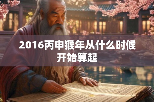 2016丙申猴年从什么时候开始算起
