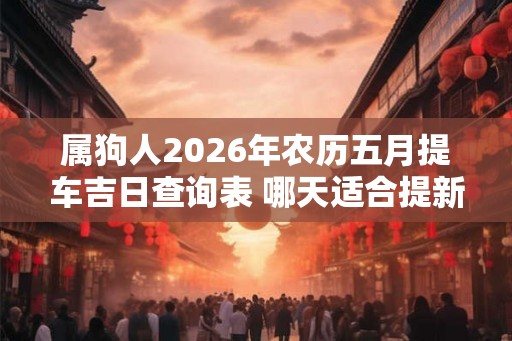 属狗人2026年农历五月提车吉日查询表 哪天适合提新车