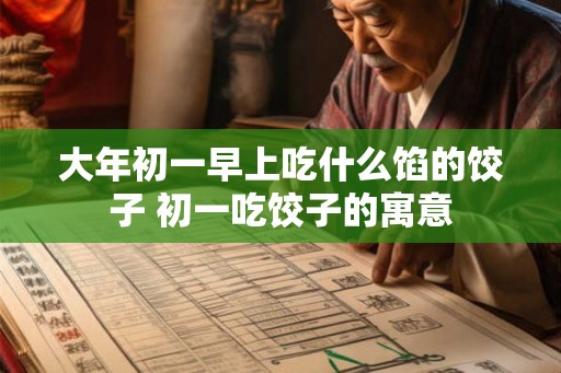 大年初一早上吃什么馅的饺子 初一吃饺子的寓意 大年初一早上吃什么馅的饺子 初一吃饺子的寓意