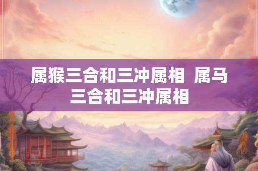 属猴三合和三冲属相  属马三合和三冲属相