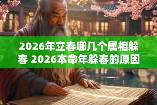2026年立春哪几个属相躲春 2026本命年躲春的原因 2026年立春哪几个属相躲春 2026本命年躲春的原因