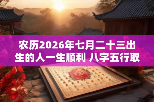 农历2026年七月二十三出生的人一生顺利 八字五行取名参考 农历2026年七月二十三出生的人一生顺利 八字五行取名参考