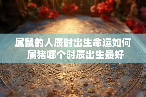 属鼠的人辰时出生命运如何  属猪哪个时辰出生最好