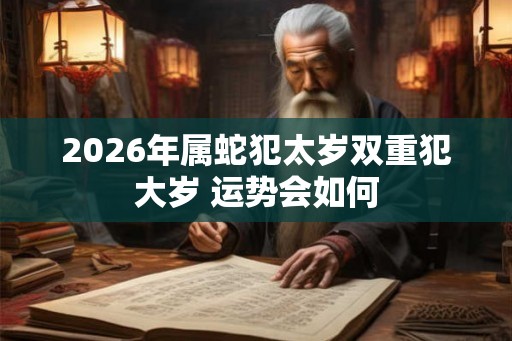 2026年属蛇犯太岁双重犯大岁 运势会如何