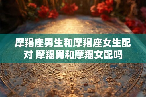 摩羯座男生和摩羯座女生配对 摩羯男和摩羯女配吗
