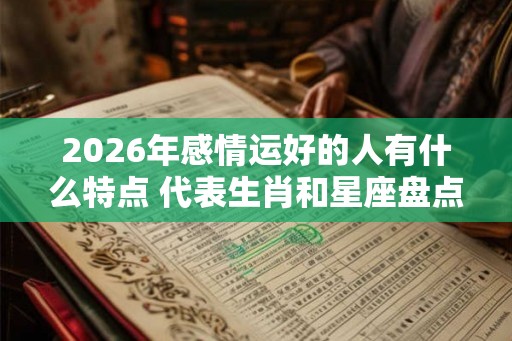 2026年感情运好的人有什么特点 代表生肖和星座盘点