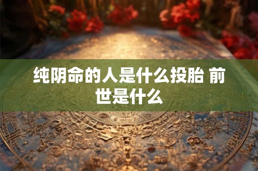纯阴命的人是什么投胎 前世是什么