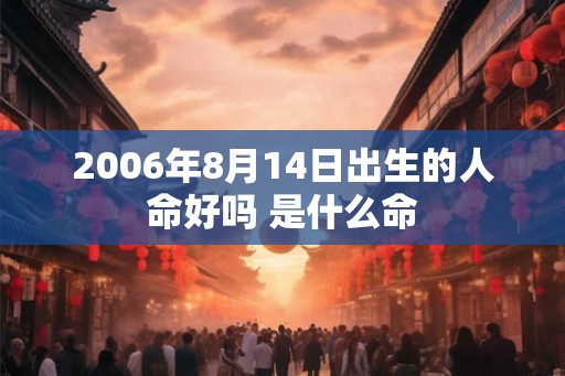 2006年8月14日出生的人命好吗 是什么命